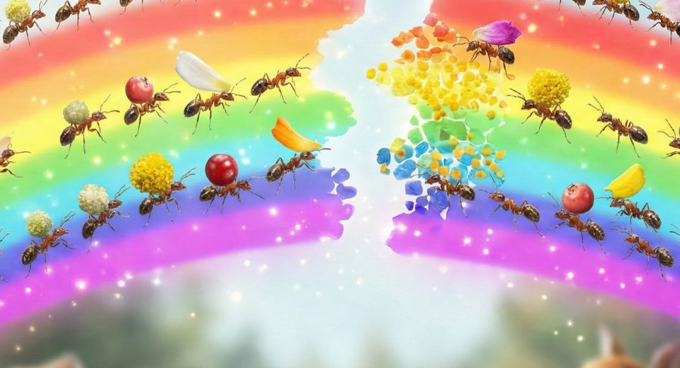 gokkusagi koprusunu onaran karincalar